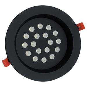 CALIBRE 18 Y.C - 18 LED YUVARLAK Siyah - KoyuGünIşığı(2700K) Vitrin Aydınlatma