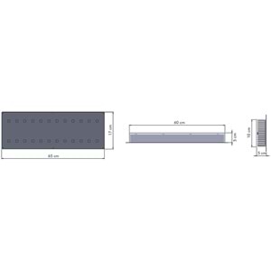 LONG 24 D.D - 24 LED UZUN DİKDÖRTGEN Krom - Beyaz (6500K) Vitrin Aydınlatma