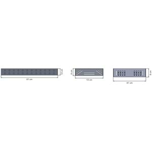 LONG 24 DD.S.U - 24 LED SIVA USTU Krom - KoyuGünIşığı(2700K) Vitrin Aydınlatma
