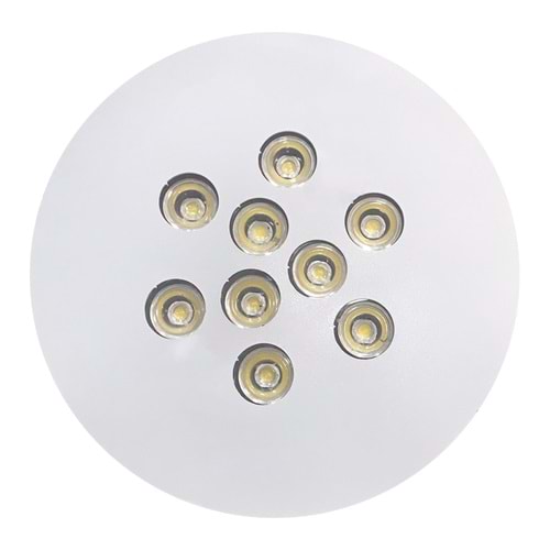 OVALE 9 Y - 9 LED YUVARLAK Beyaz - Beyaz (6500K) Kuyumcu Aydınlatma
