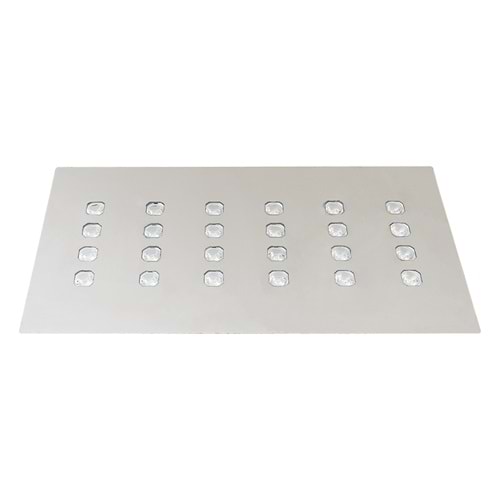 DELUXE 24 D.D - 24 LED DİKDÖRTGEN 4LU SIRA Krom - Beyaz (6500K) Vitrin Aydınlatma