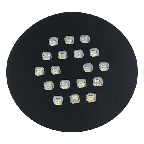 RETURNED 18 Y - 18 LED YUVARLAK Siyah - Karışık(6500k+3000k) Led Aydınlatma