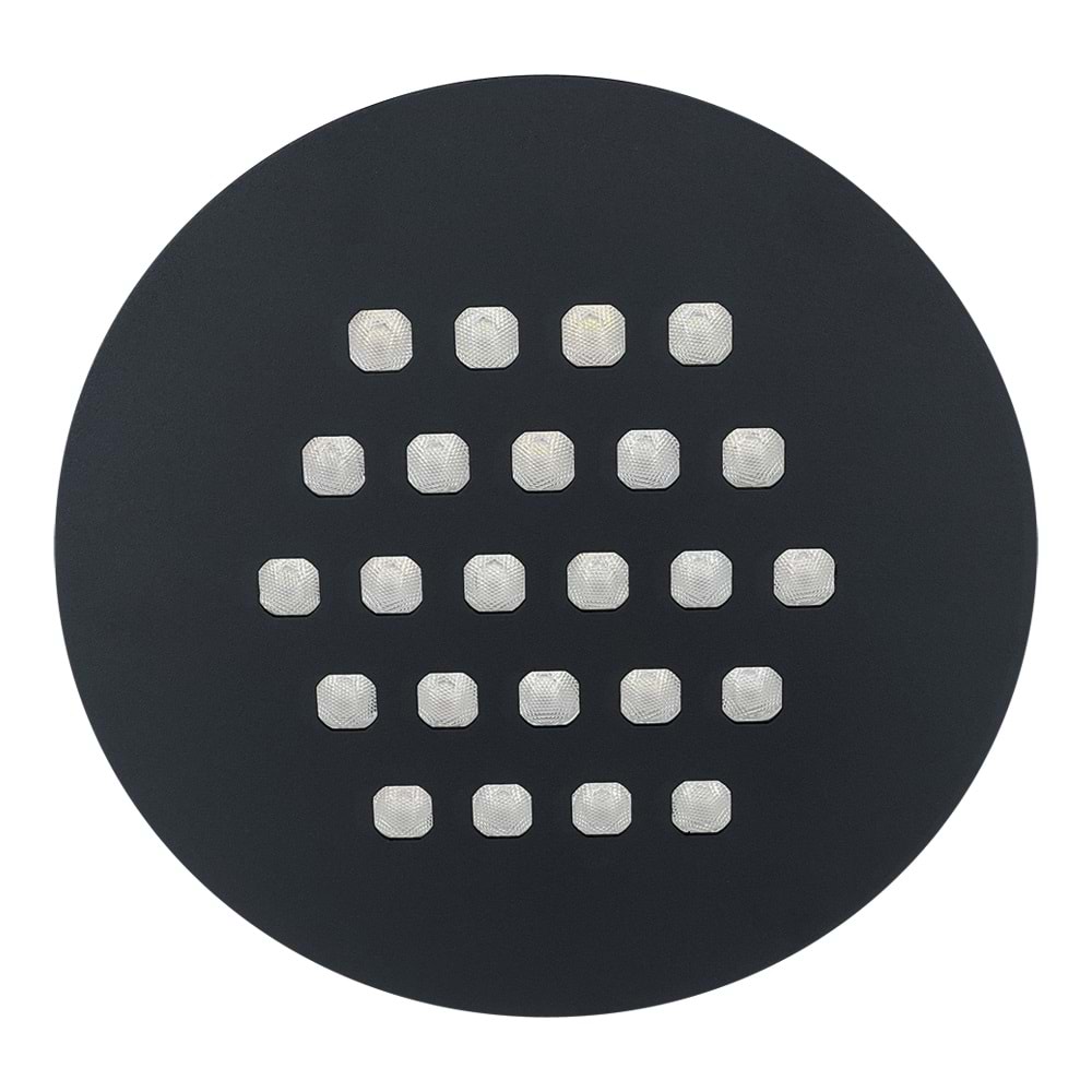 COMPACT 24 Y - 24 LED YUVARLAK Siyah - Gün Işığı (3000K) Kuyumcu Aydınlatma