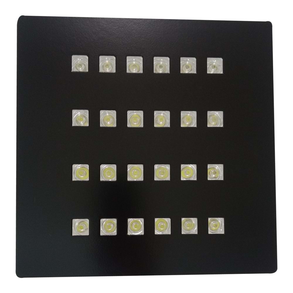 FPS 24 K - 24 LED KARE Siyah - KoyuGünIşığı(2700K) Kuyumcu Aydınlatma