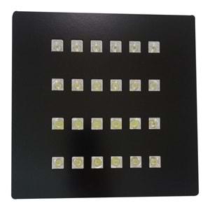 FPS 24 K - 24 LED KARE Siyah - KoyuGünIşığı(2700K) Kuyumcu Aydınlatma