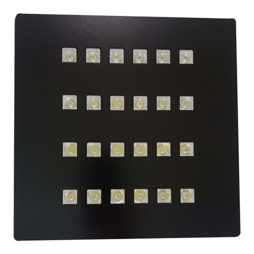 FPS 24 K - 24 LED KARE Siyah - KoyuGünIşığı(2700K) Kuyumcu Aydınlatma