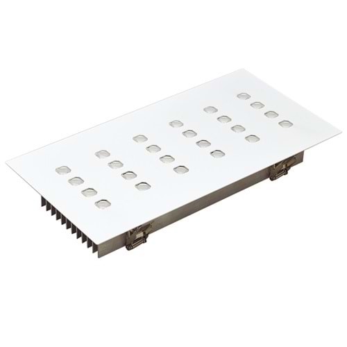 DELUXE 24 D.D - 24 LED DİKDÖRTGEN 4LU SIRA Beyaz - KoyuGünIşığı(2700K) Kuyumcu Aydınlatma