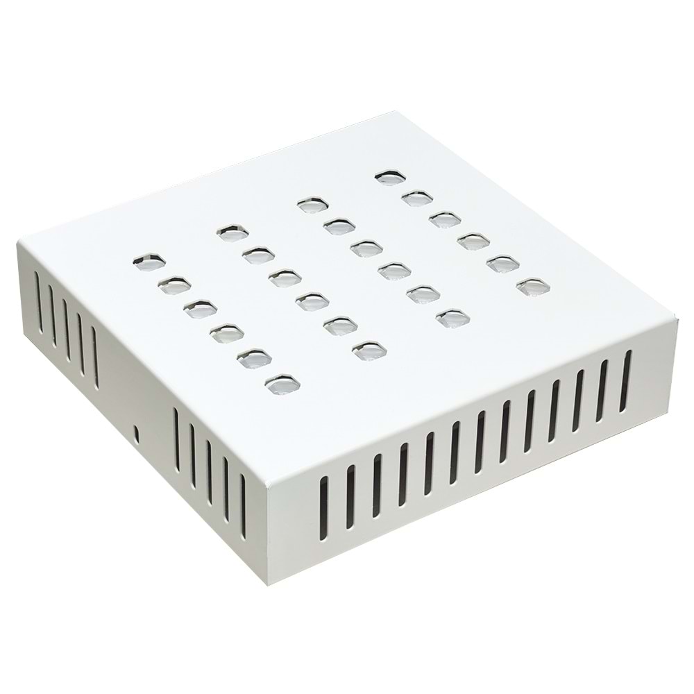 FPS 24 KK.S.U - 24 LED SIVA USTU KARE Beyaz - Beyaz (6500K) Led Armatür