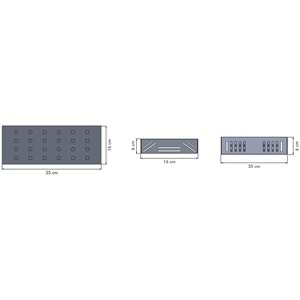 DELUXE 24 D.D.S.U - 24 LED SIVA USTU 4LU SIRA DİKDÖRTGEN Beyaz - KoyuGünIşığı(2700K) Led Aydınlatma