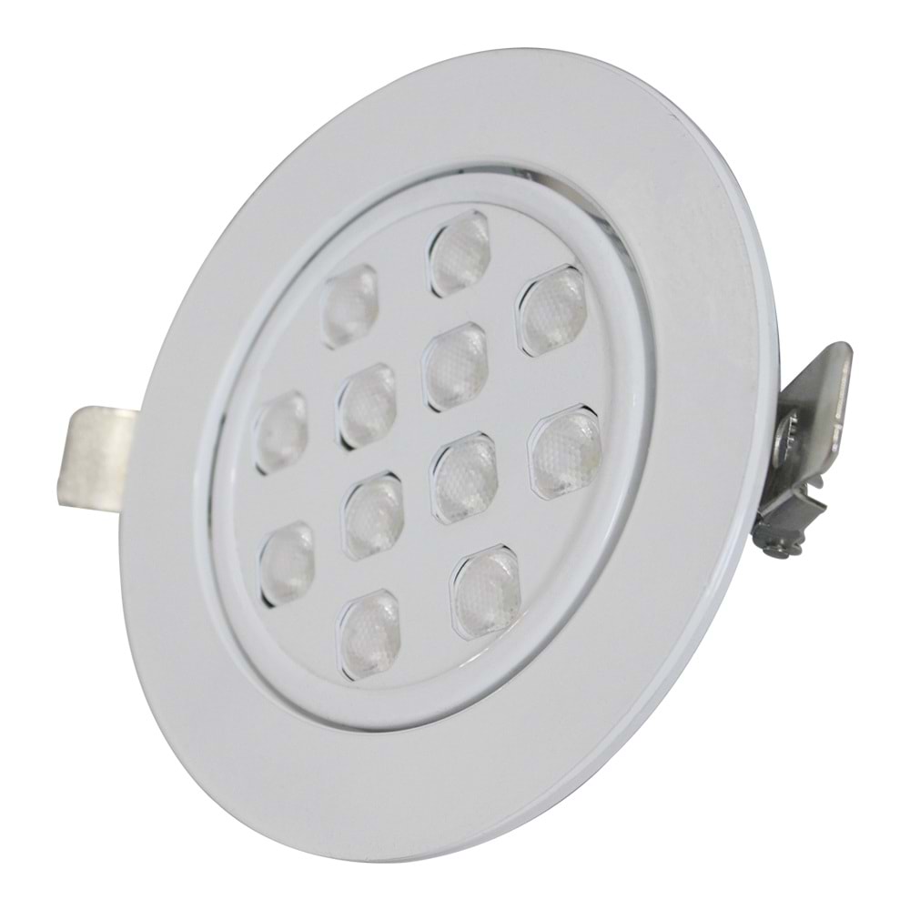 EDITE 12 Y.O.B - 12 LED YUVARLAK ÇERÇEVELİ Beyaz - Gün Işığı (3000K) Led Armatür