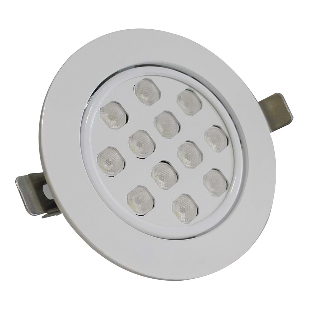 EDITE 12 Y.O.B - 12 LED YUVARLAK ÇERÇEVELİ Beyaz - Gün Işığı (3000K) Led Armatür