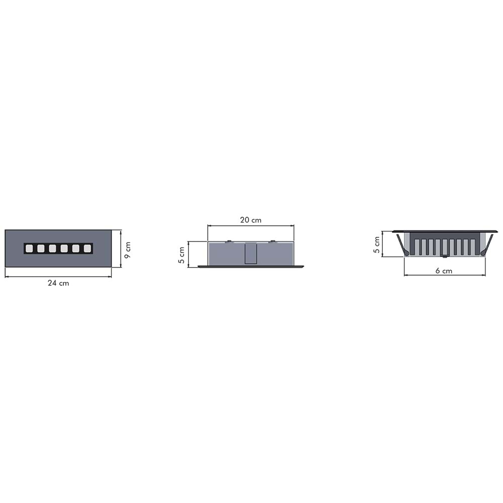 ONLYLIGHT 6 D.D - 6 LI TEKLI SIRA Beyaz - Gün Işığı (3000K) Led Aydınlatma
