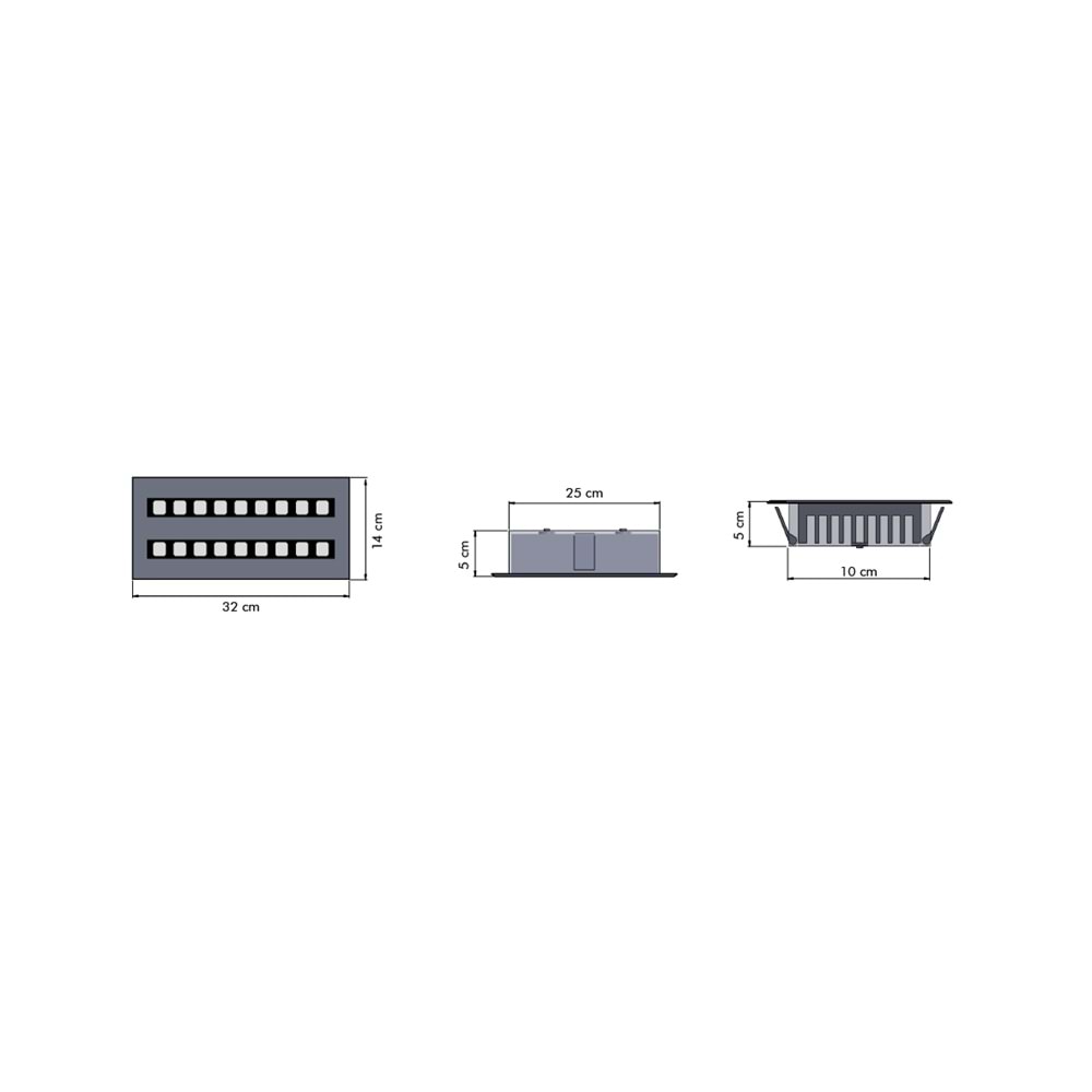 NEWLIGHT 18 D - 9 LU IKILI SIRA Siyah - KoyuGünIşığı(2700K)