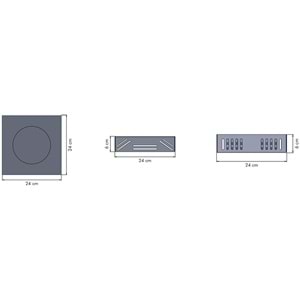 FAVORITE 108 S.U - 108 SIVA USTU Krom - Beyaz (6500K) Led Armatür