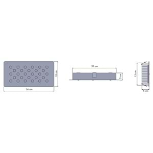MOZAİK 28 D.D - 28 LED DİKDÖRTGEN Siyah - Karışık(6500k+3000k) Kuyumcu Aydınlatma