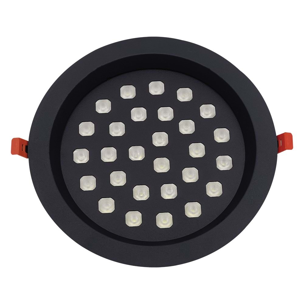 COMPACT 28 Y.C - 28 LED YUVARLAK ÇERÇEVELİ Siyah - Beyaz (6500K) Led Aydınlatma
