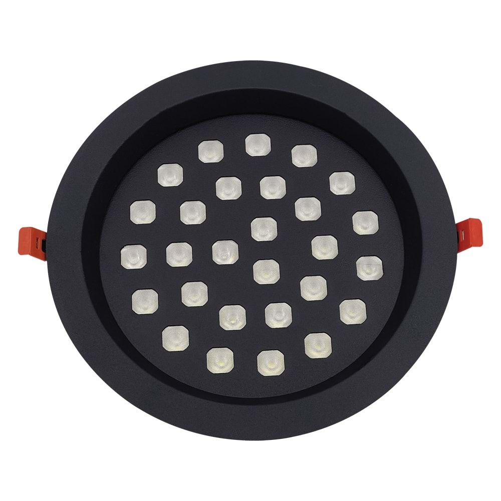 COMPACT 28 Y.C - 28 LED YUVARLAK ÇERÇEVELİ Siyah - Karışık(6500k+3000k) Kuyumcu Aydınlatma