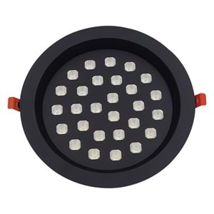 COMPACT 28 Y.C - 28 LED YUVARLAK ÇERÇEVELİ Siyah - Karışık(6500k+3000k) Kuyumcu Aydınlatma