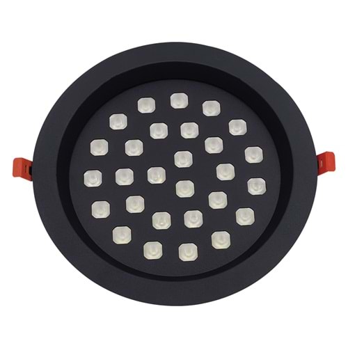 COMPACT 28 Y.C - 28 LED YUVARLAK ÇERÇEVELİ Siyah - Karışık(6500k+3000k) Kuyumcu Aydınlatma