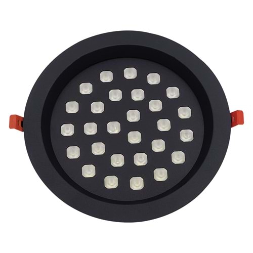 COMPACT 28 Y.C - 28 LED YUVARLAK ÇERÇEVELİ Siyah - KoyuGünIşığı(2700K) Vitrin Aydınlatma