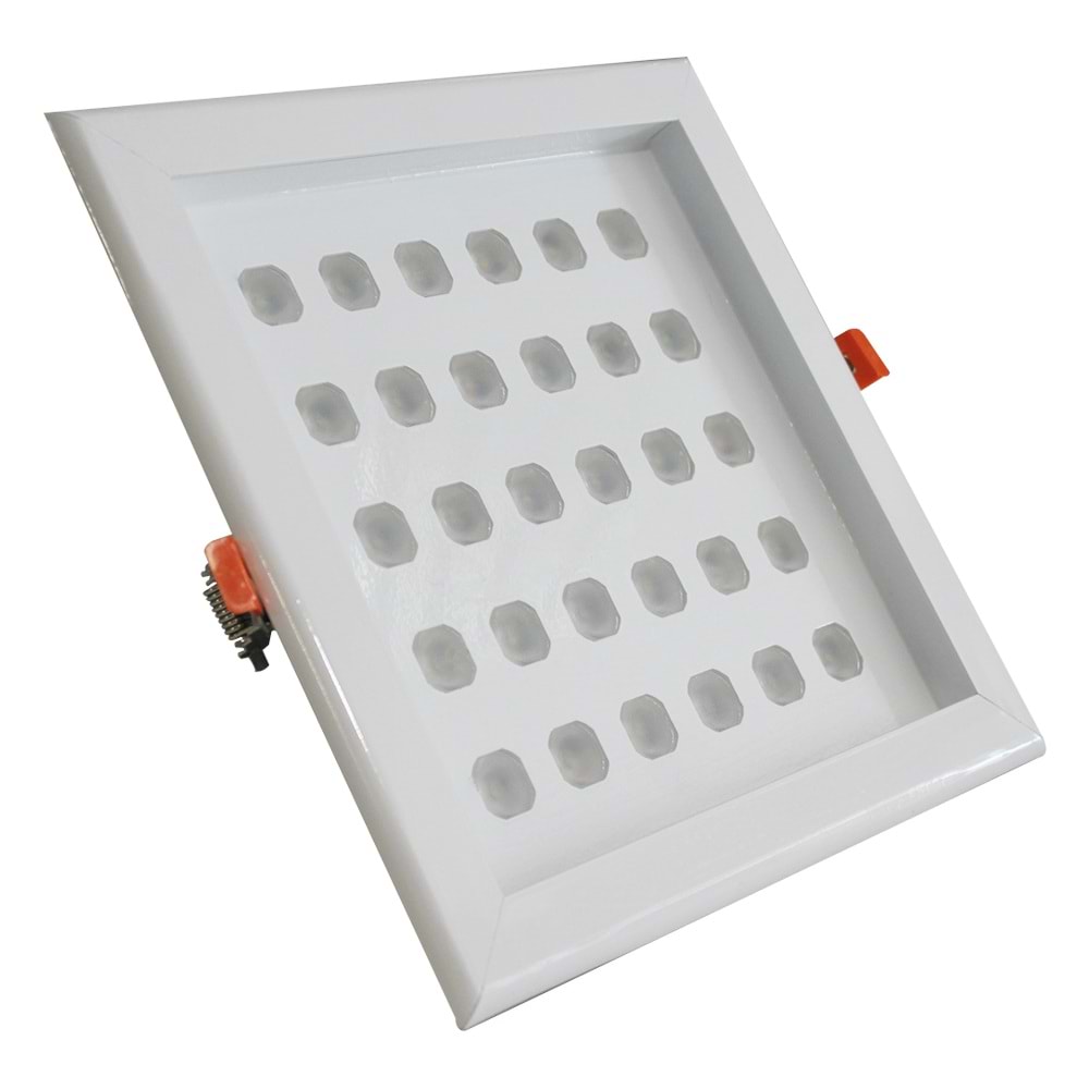 FPS 30 K.C - 30 LED KARE ÇERÇEVELİ Beyaz - Beyaz (6500K) Kuyumcu Aydınlatma