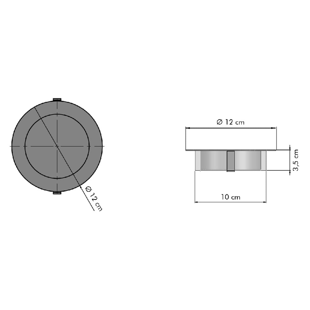 INNER 3 - 3 INCH Spot Beyaz - Beyaz (6500K) Kuyumcu Aydınlatma