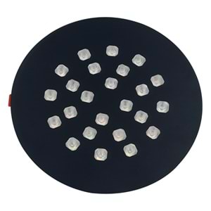 EKO 24 Y - 24 LED EKONOMİK YUVARLAK Siyah - Beyaz (6500K) Kuyumcu Aydınlatma