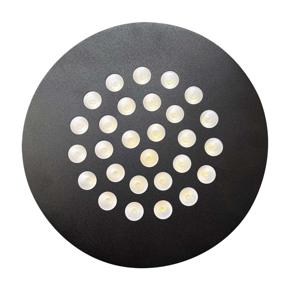 COMPACT 28 Y - 28 LED YUVARLAK Siyah - Beyaz (6500K) Vitrin Aydınlatma