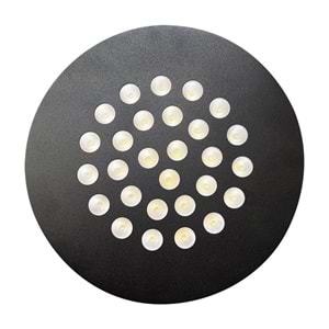 COMPACT 28 Y - 28 LED YUVARLAK Siyah - Beyaz (6500K) Vitrin Aydınlatma