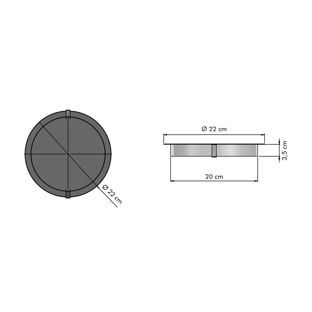 INNER 8 - 8 INCH Beyaz - Beyaz (6500K) Vitrin Aydınlatma